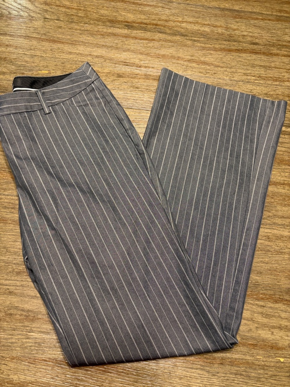 Body By Victoria The Christie Fit Gray Pinstripe Dress Pants